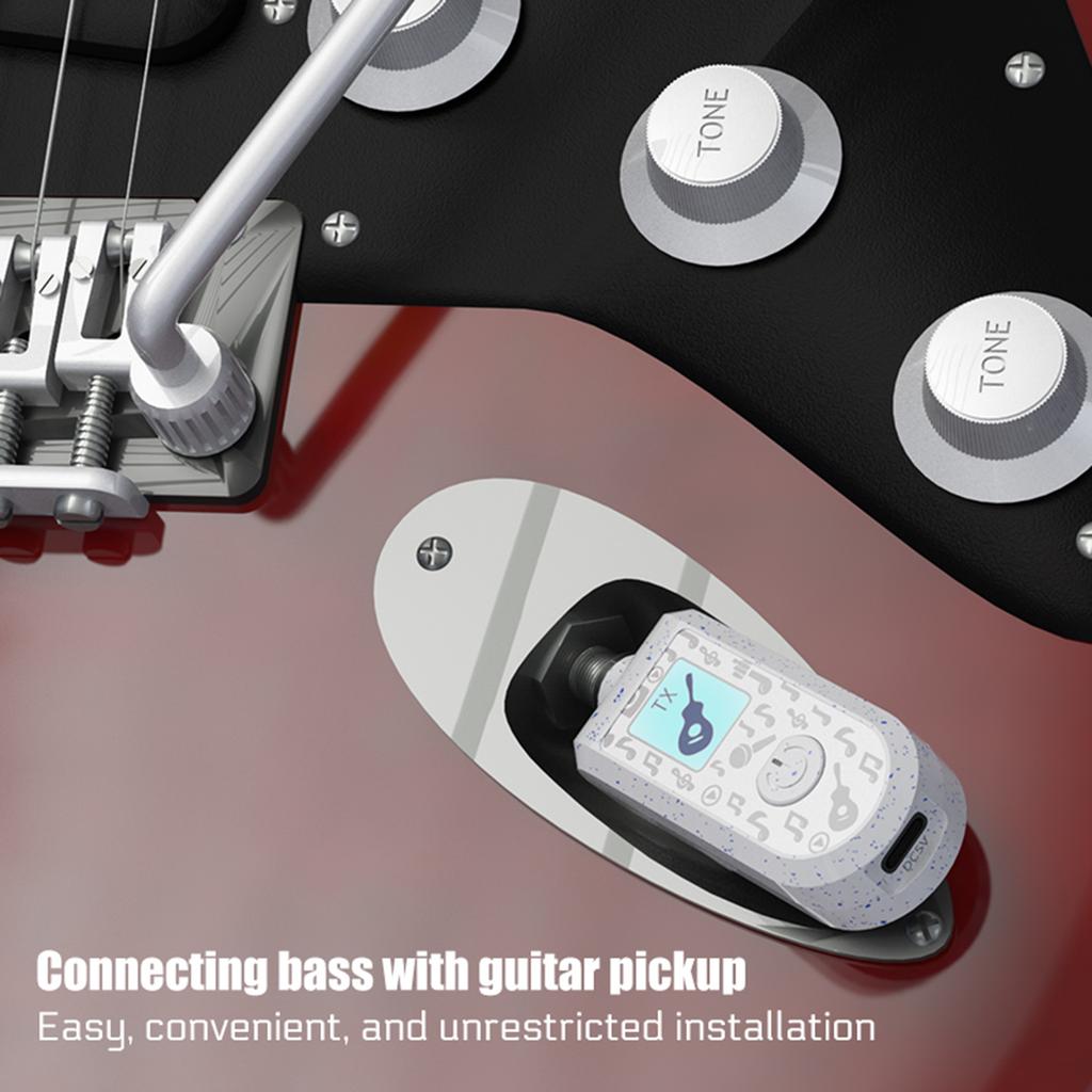 Guitar Wireless Microphone Transmitter Receiver System with Precise Sound Guitar Wireless Transmission System for Guitar Bass