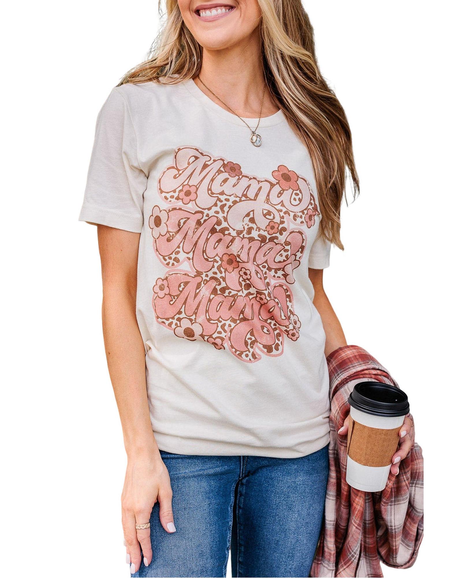 

Azura Exchange Leopard Print Short Sleeve Graphic Tee L белый