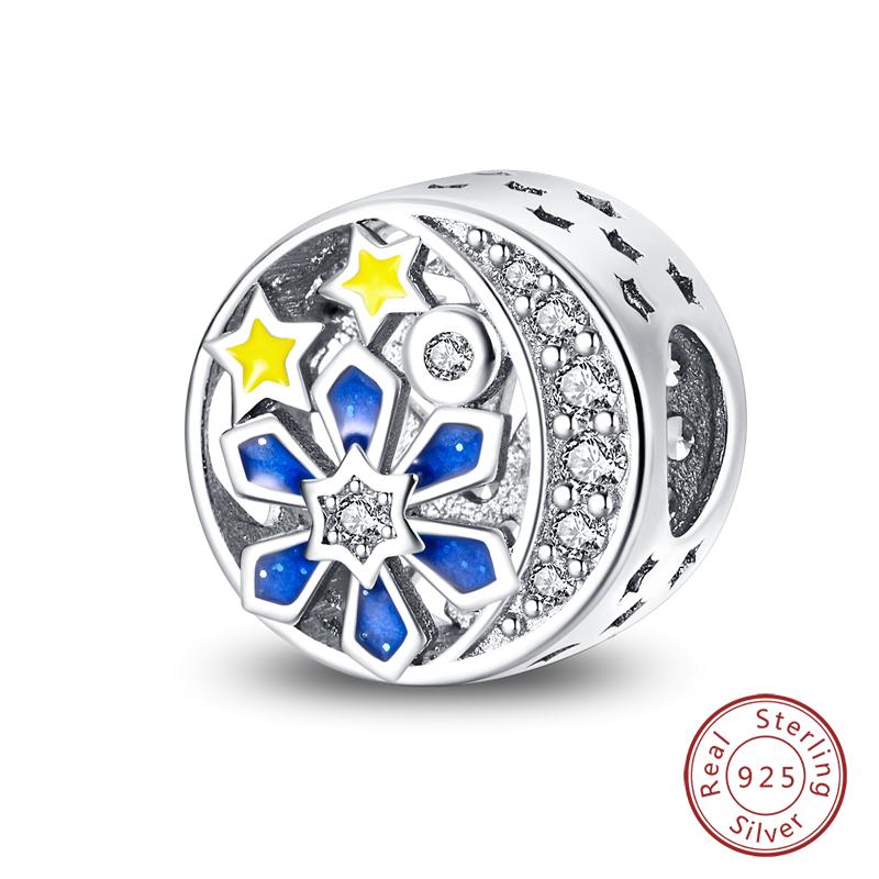 New Winter Charms Bead Copper Snowflake Snowman Penguin Deer Dangle Fit Bangle Bracelet Necklace Diy Jewelry