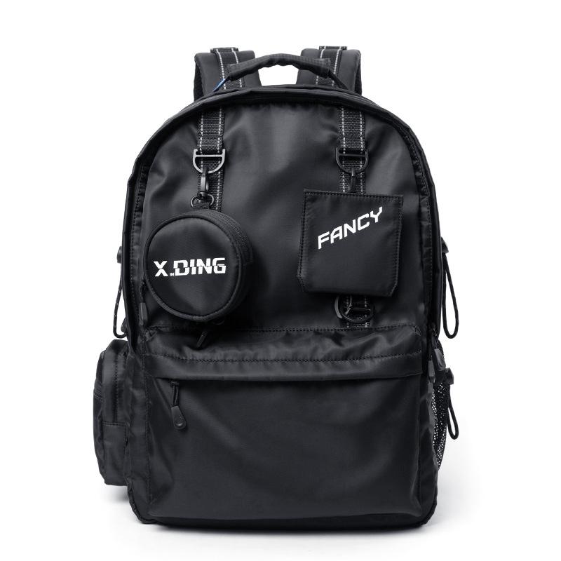 

Рюкзак в стиле Харадзюма для мужчин, школьные сумки для учеников младших и старших классов, а также для студентов, дорожные сумки, повседневные мужские сумки в японском стиле чёрный