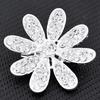Exquisite Rhinestone Flower Brooch for Women's Evening Gowns