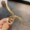 Simple Metal Geometric Hair Claw Clips Elegant Geometric Hair Accessories Cross Crab Bath Clip For Women Girl Headwear