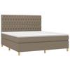 Maison Exclusive - Sommier à lattes de lit et matelas et LED Taupe 180x200cm Tissu