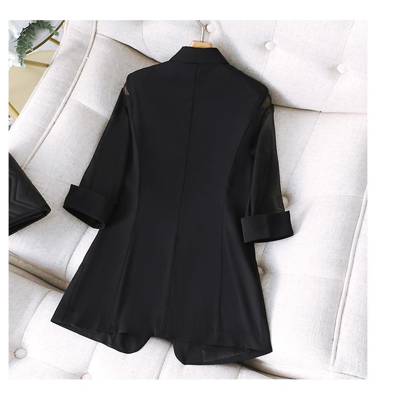 Blaue Damen-Blazer und Jacken, gekerbte Büro-Dame, schlanke Damen-Kleidung