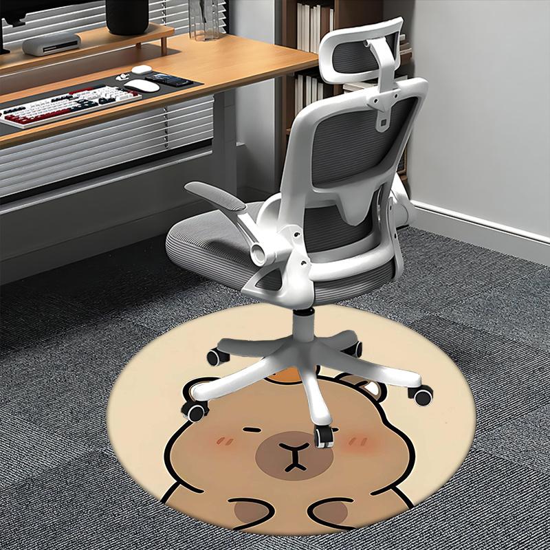 

Bear Fruit Headband,Cartoon Animal Accessories Chair mat Round Rug-Office carpet, Machine Washable, Non-slip, Suitable for Living Rooms, Bed 80cm by 80cm