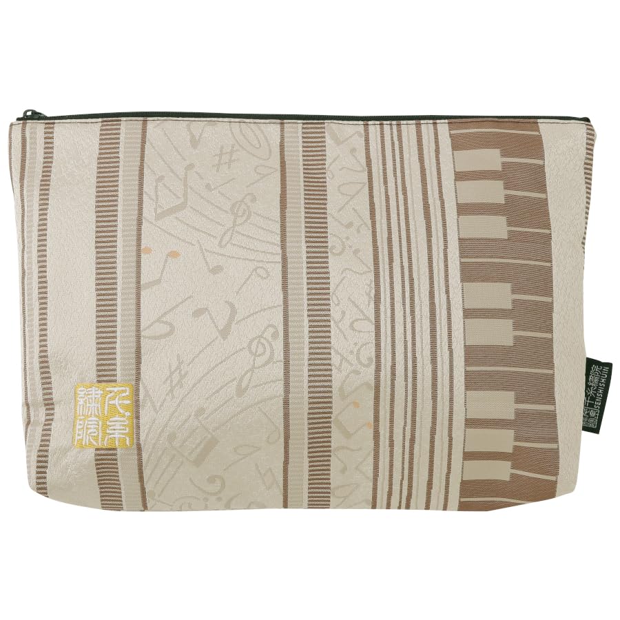 Senshishuin Nishijin Brocade Stamp Book Case Flaxen Waltz Pouch/Shrine (Lined) (Large)