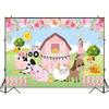 Farm Animal Party decoration Banner Birthday Party supplies Background Photo Booth banner decoration