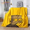 De S-Simpsons Cartoon Pluche Deken, Flanellen Deken Kinderen Plaid voor Woonkamer Slaapkamer Bed Bank Wandelen Vrije Tijd Dutten