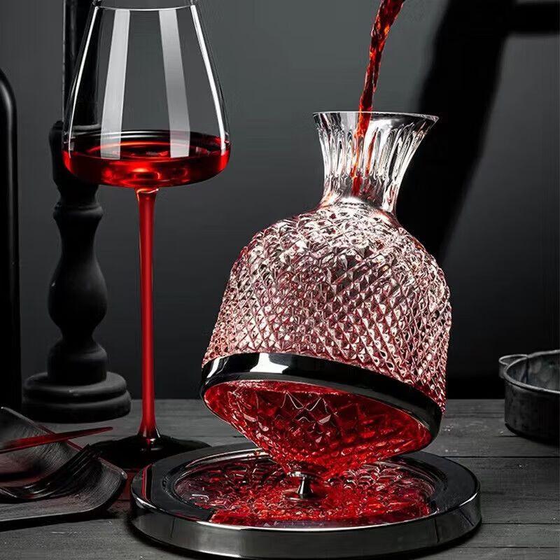 Qiu Qiao 1L Rotating Tumbler Decanter & Wine Glass Set 1L