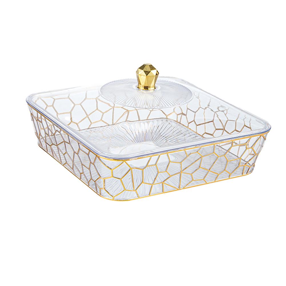 Decorative Snack Plate Gold-rimmed Serving Dish Home Decoration Table Setting 27.5*19*13.5cm Multi Purpose Serving Dish