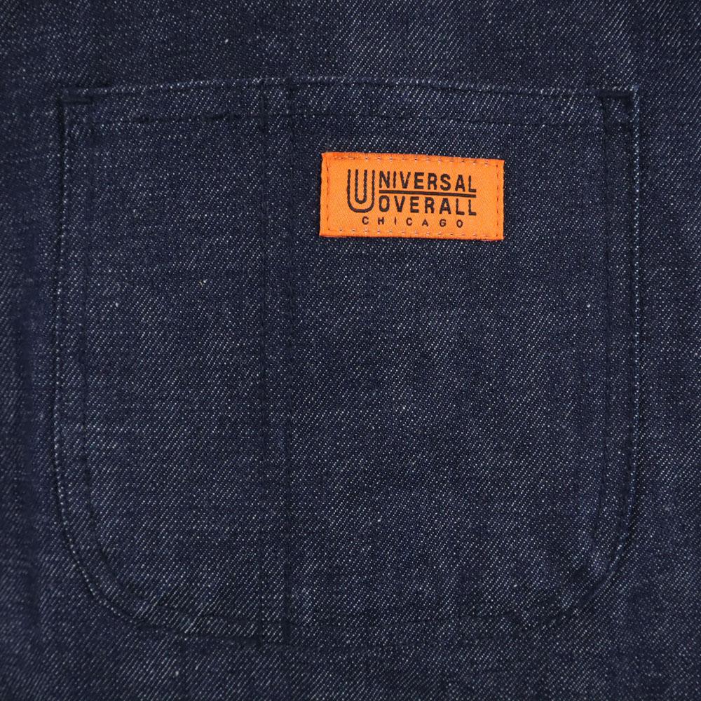 UNIVERSAL OVERALL denim Coverall L Indigo Corduroy collar Men's Used