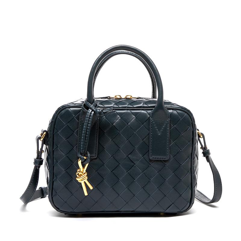 

Трансграничный тренд Новая женская сумка из овчины высшего слоя Ручная работа Сумка для ношения в руке Диагональная женская плетеная сумка 23CMx9CMx16CM