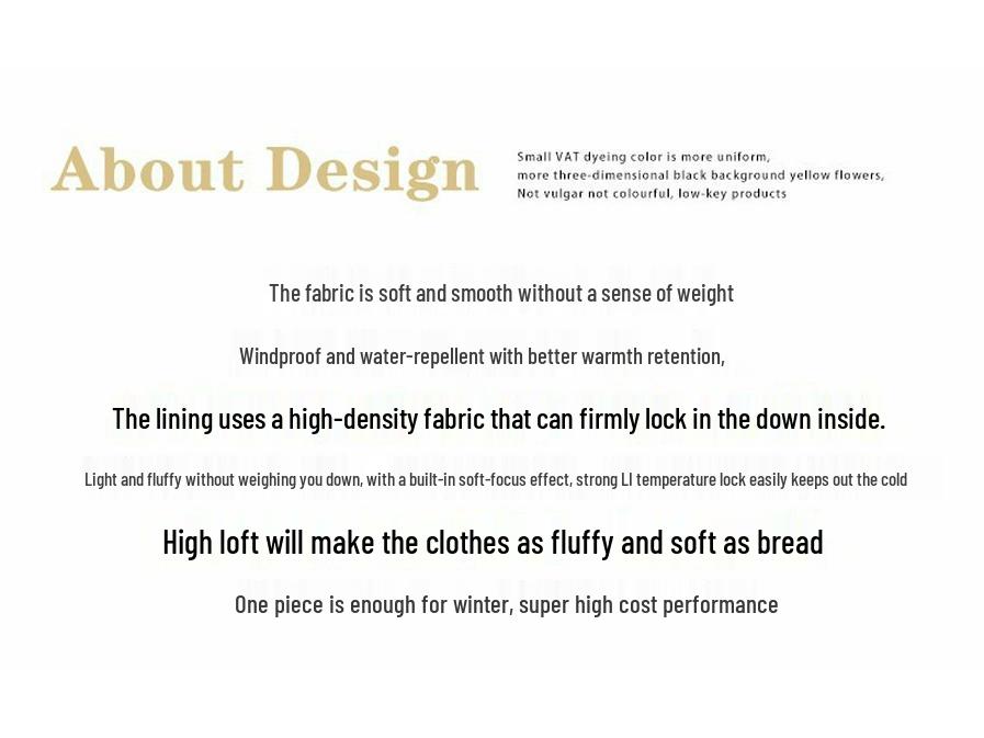 Women's Mid-Length Down Jacket, 2025 Winter, Horn Button Design, Fur Collar, Thickened, Loose Fit Coat.