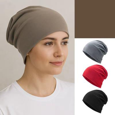 Sommer-T-Shirt Baumwolle Lässig für Damen Herren Mode Weich Täglich Hut Leicht Schlafkappe