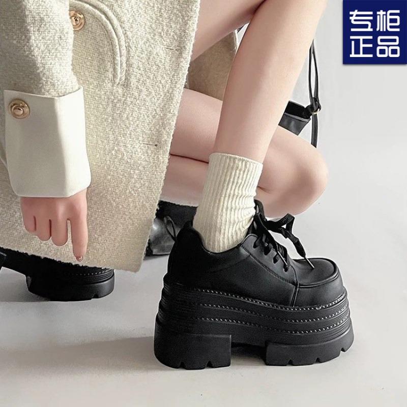Women S Thick Sole Lace Up Casual Shoes