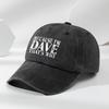 Alphabet Print Soft Top Baseball Cap | Vintage , Sweat Absorbing for Spring Summer Outdoor