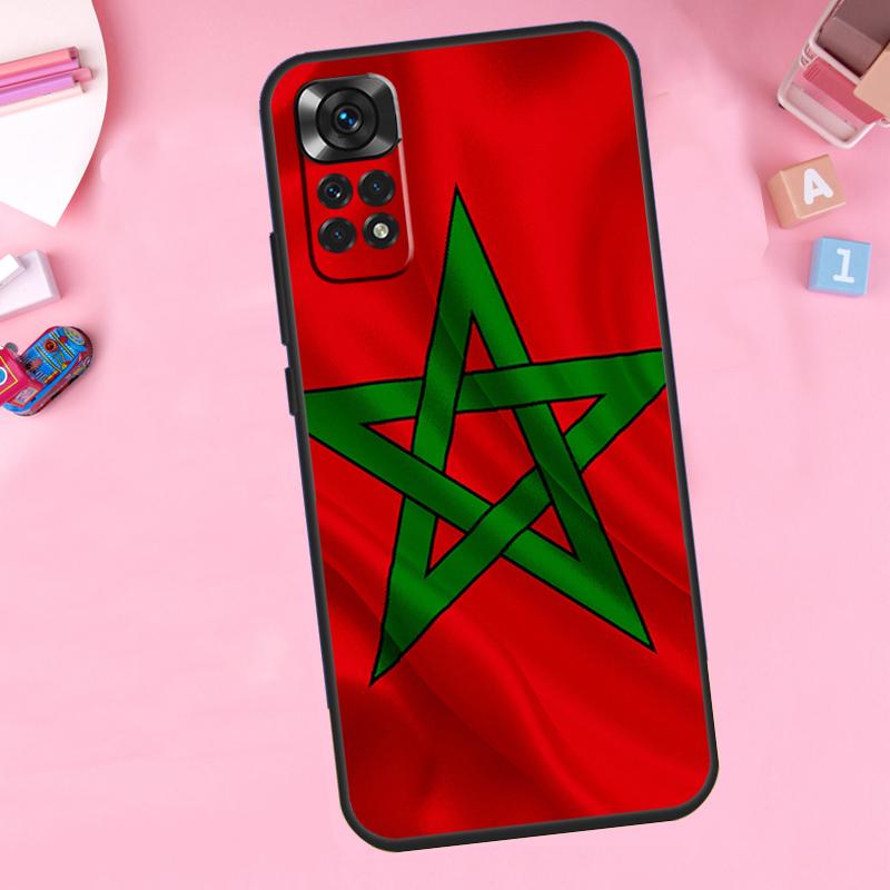 Morocco Flag Moroccan Phone Case For Xiaomi Redmi Note 11 10 9 8 12 Pro Turbo 9S 10S 11S 12S 9A 9C 10C 12C Cover