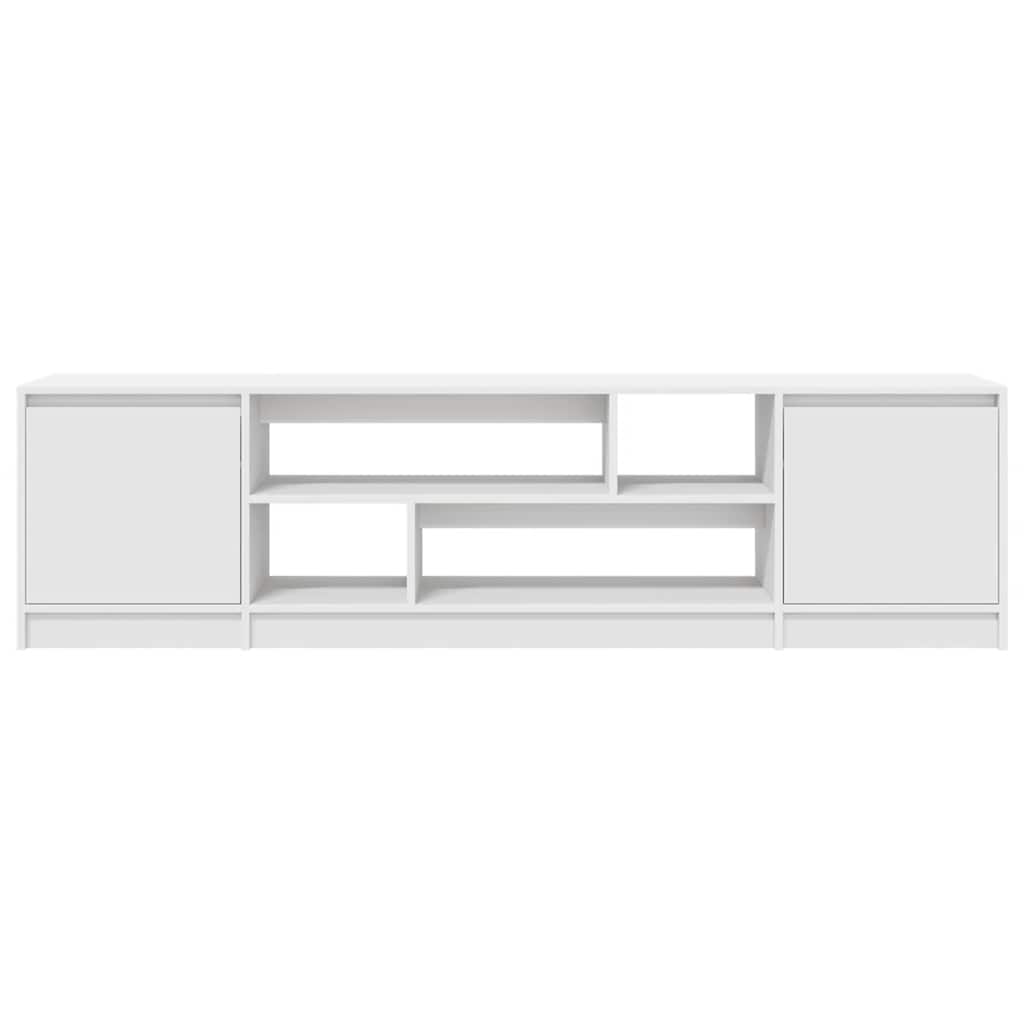 TV Stand White 188.5x41x50 Cm Engineered Wood