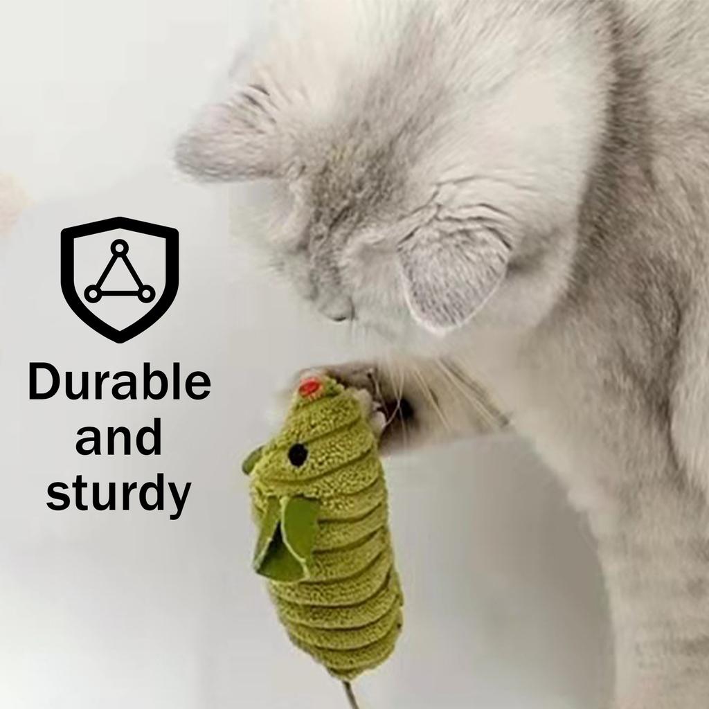 Pet Mice Toy Cats Teaser Animal Toy Interactive Cats Matatabi Mint Toy Simulation Cotton Mouse for Boredom Cats Hunting
