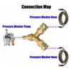 3/8 Fitting Pressure Washer Tee, Splitter Coupler, Quick Connect Two to