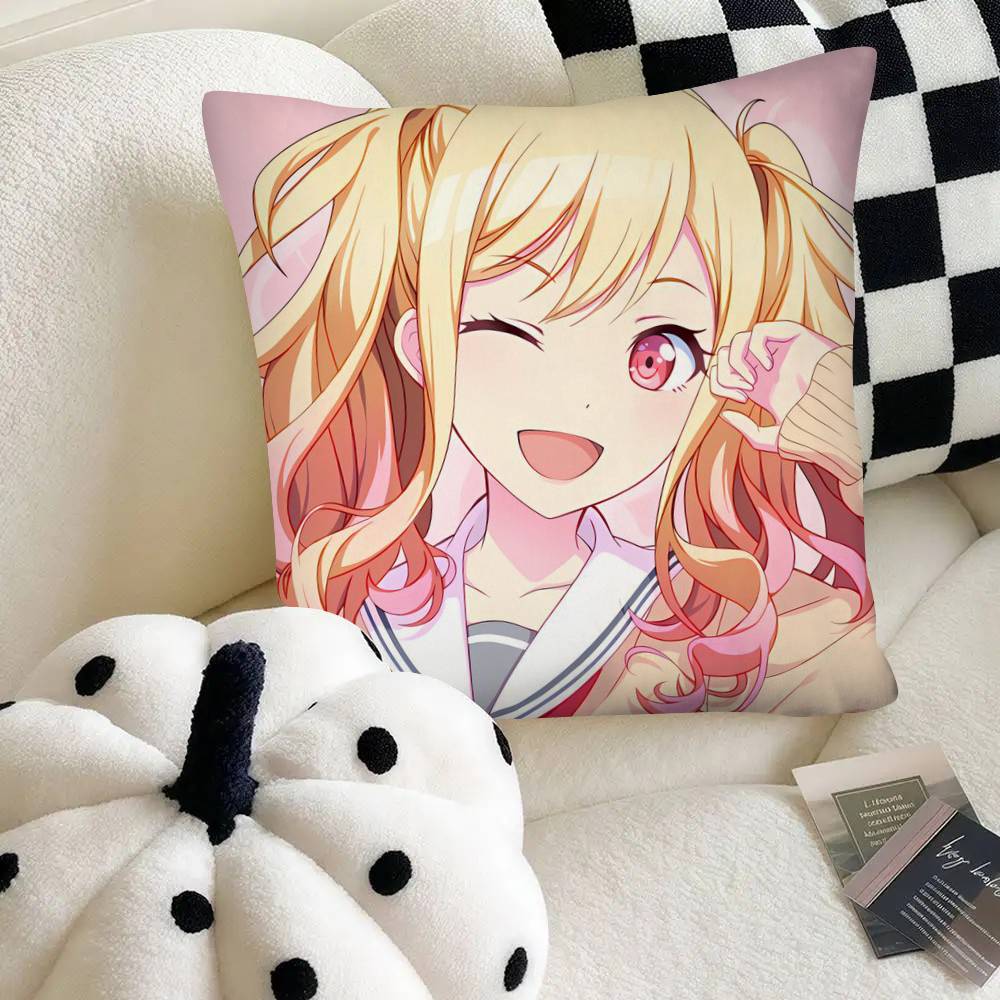 Creative Cartoon Leoneed Tenma Saki Pillow Case Fashion Square Pillowcase Bedroom Sofa Room Ins Decoration Leisure