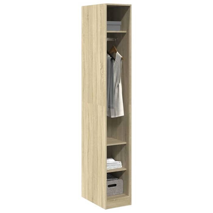 VidaXL Garde-robe chêne sonoma 30x50x200 cm bois d'ingénierie, armoire de rangement, organisateur de garde-robe, armoire, 3307686