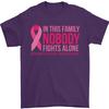 Breast Cancer Awareness Nobody Fights Alone Unisexs TShirt 100 Cotton