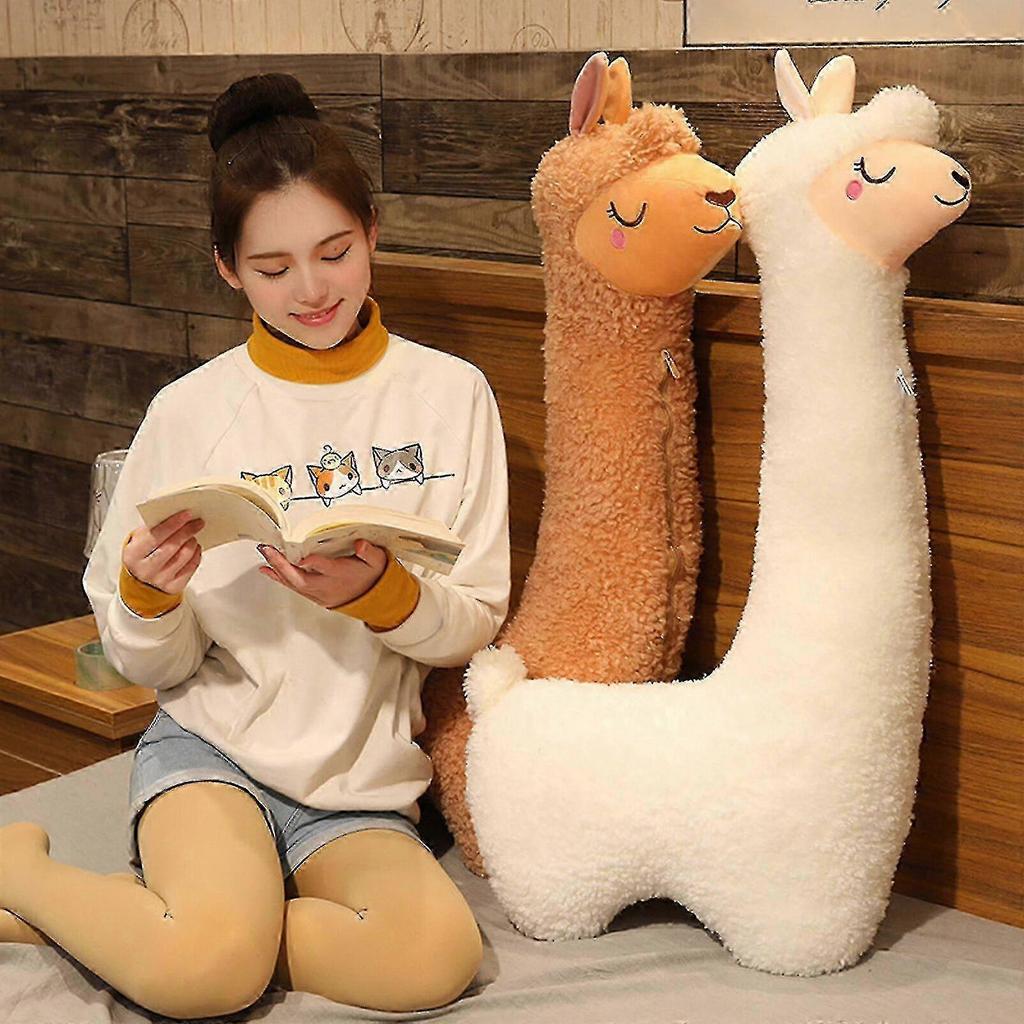26-27 Llama Body Pillow Giant Alpaca Plush Long Body Pillow Fluffy Alpaca Stuffed Animal, New-xdd