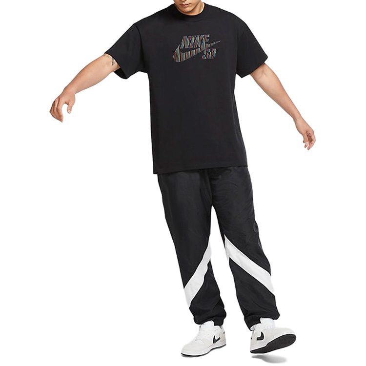 Nike T Shirts Men's Black Crew Neck Moderate Straight Fit CW1463-010