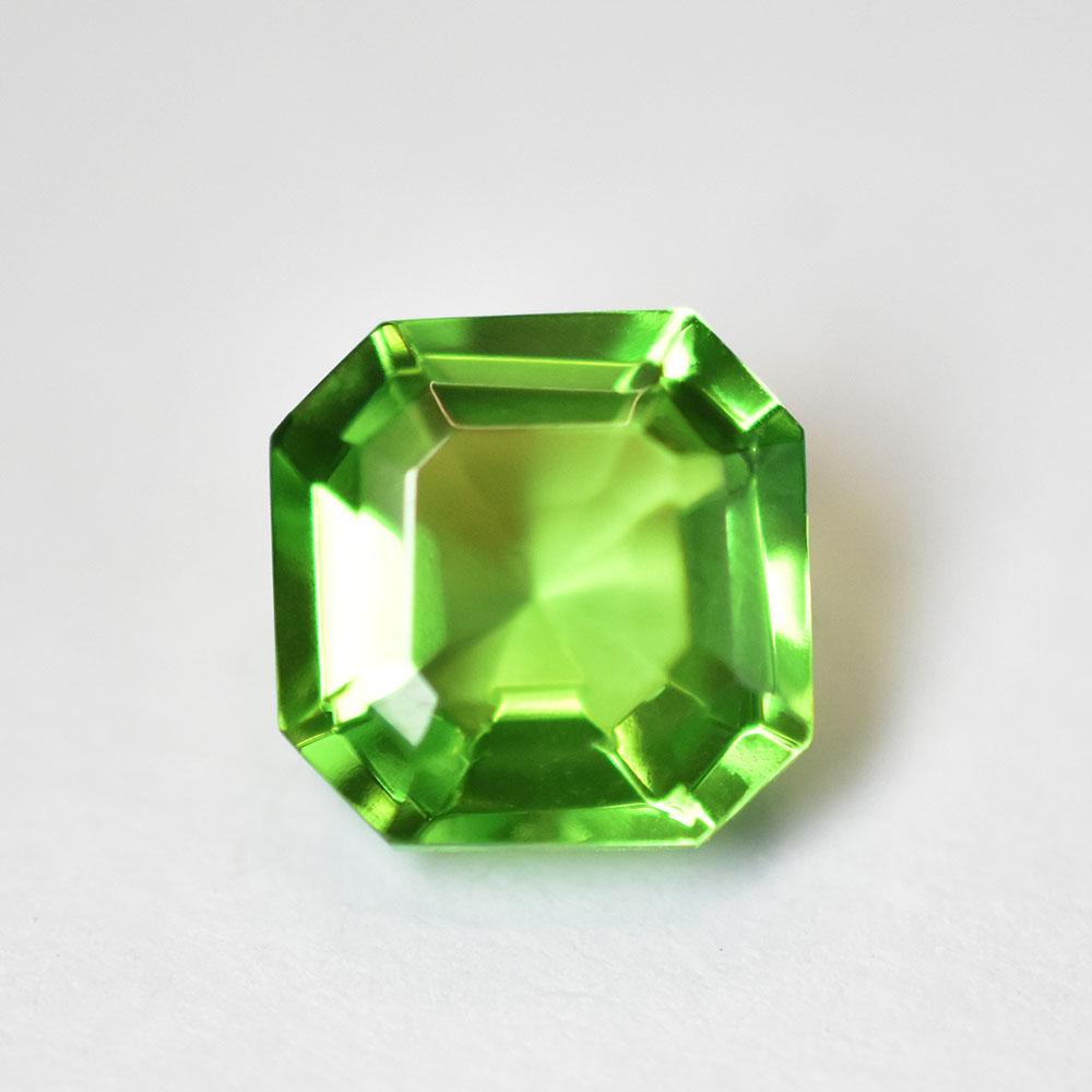 NATURAL Green Peridot 7.10 Ct Square Cut Loose Gemstone For Her/Him