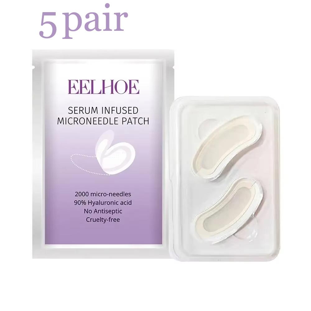 1/5/10 Pair Micro-needle Eye Patch Mask Anti-Wrinkle Patches with Collagen for Deep Hydration To Smooth Crow's Feet and Puffy Eyes