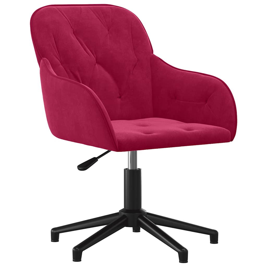 Office Chair Swivel Burgundy Velvet