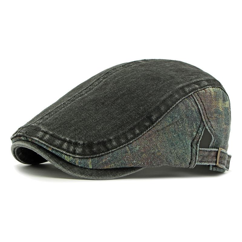 Vintage Beret Men's Denim Peaked Cap British Progressive Cap Paintwoman's Cap