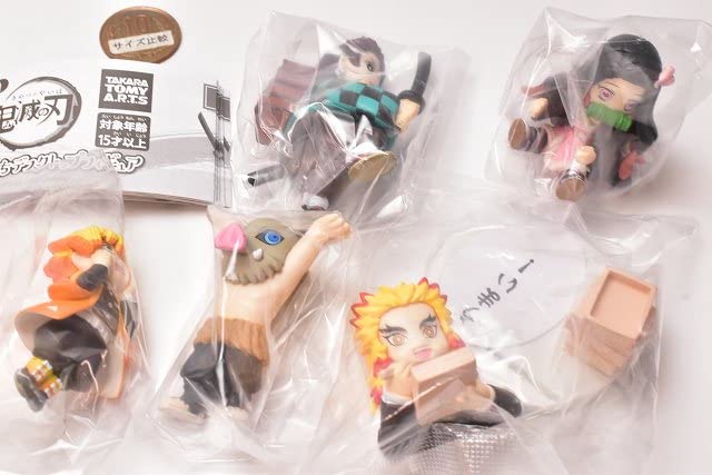 Demon Kimetsu No Yaiba Useful Desktop Figures of 5 Gachapon Capsule Toy Slayer [Set (Full Set)]