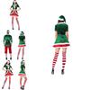 Vibrant Xmas Party Fancy Dress With Soft Touch Velvet Santa's Helper Costume
