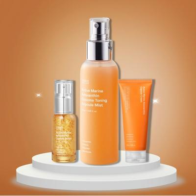 Aktywna Astaksantyna Morska Mgiełka120ml Serum30ml Krem50g Zestaw