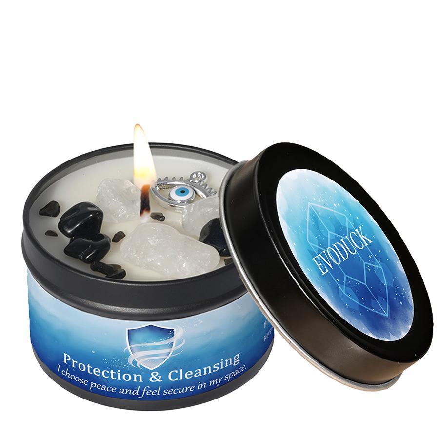 Lemon&Peppermint Scented Candle | Ideal Gift for Couples,Handmade candle gift for Halloween, friends, Christmas Gift for Him,Her