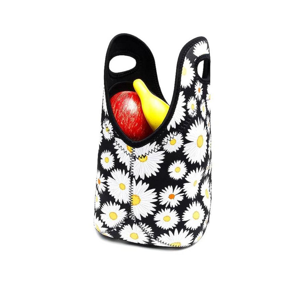 Portable Insulated Dinner Bags Neoprene Insulated Lunch Bag Stylish Travel Lunch Bag  Picnic