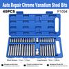 40 Piece Set of Automotive Repair Tools, Including Hexagonal, Hexagonal, and Hexagonal Screwdriver Head Sleeve Sets
