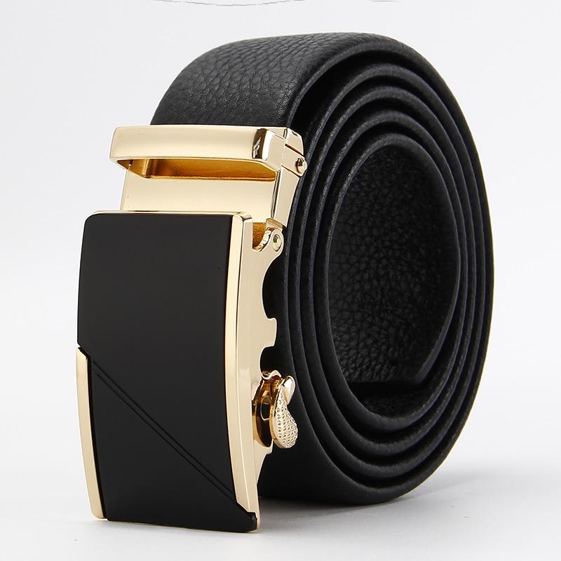 Men's Head Layer Leather Belt High End Automatic Buckle Belt Business Versatile Cowhide Belt