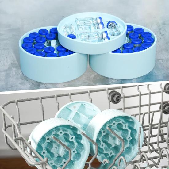 Wkład do fiolek do słoików na żywność Hydrapeak Możliwość układania w stos Uchwyt na fiolki 3 ml Zestaw do przechowywania peptydów Maksymalna pojemność 28 fiolek Wkład do Hydrapeak 32oz 25oz 18oz