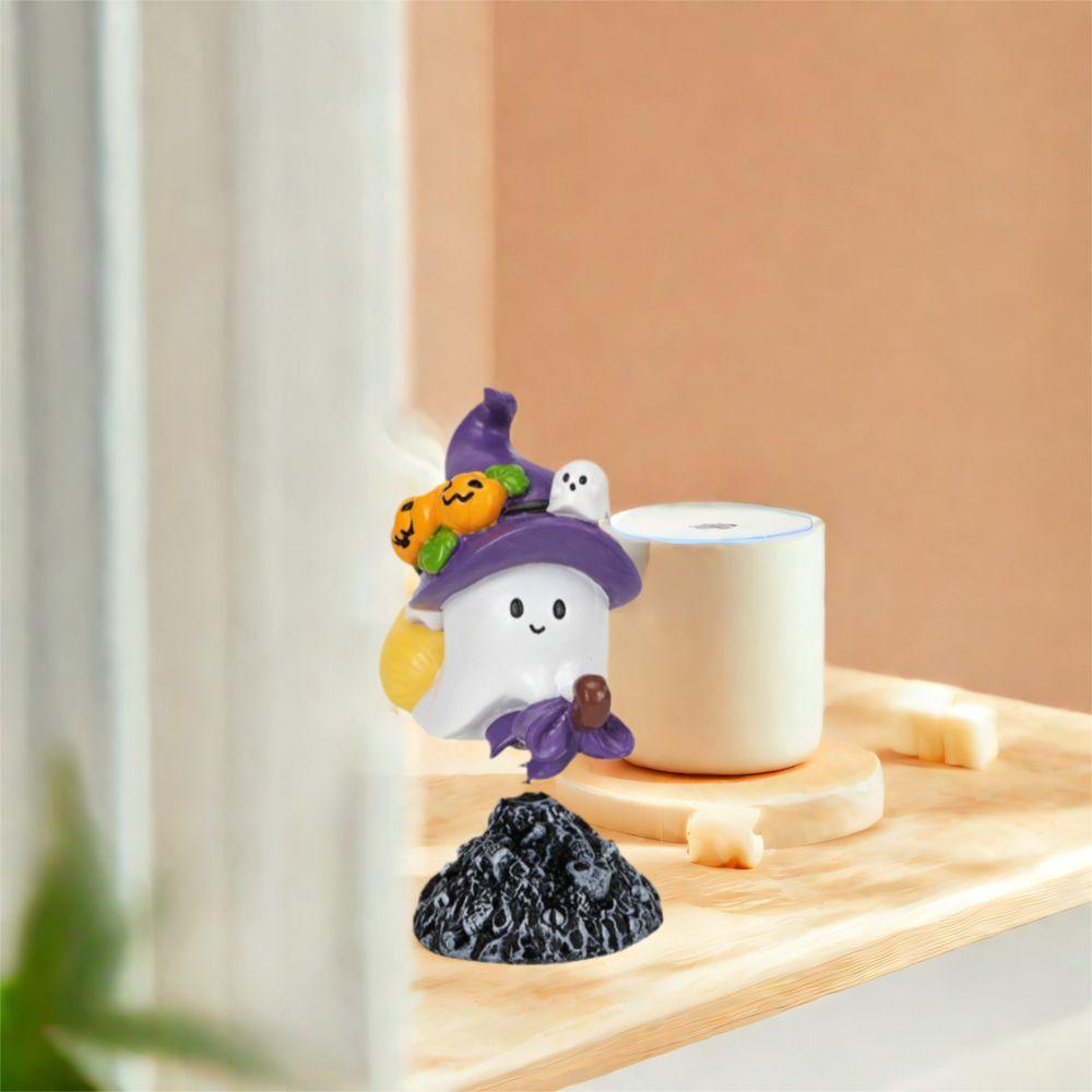 Resin Halloween Ghost Statue Cartoon Ghost Figurine Ornament Funny Ghost Art Sculpture  Bedroom