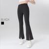 Women's Black Shark High-Waist Elastic Flared Pants