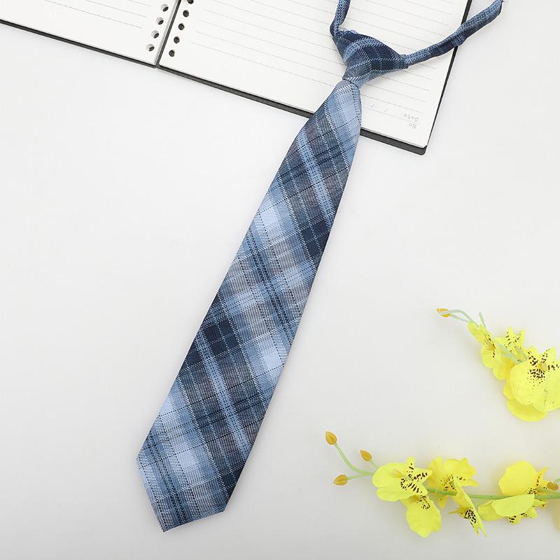 Jk Small Tie Female College Style Lazy Japanese Plaid Uniform Shirt Tie Student Ins Men'S And Women'S Short Styles Free Of Charge