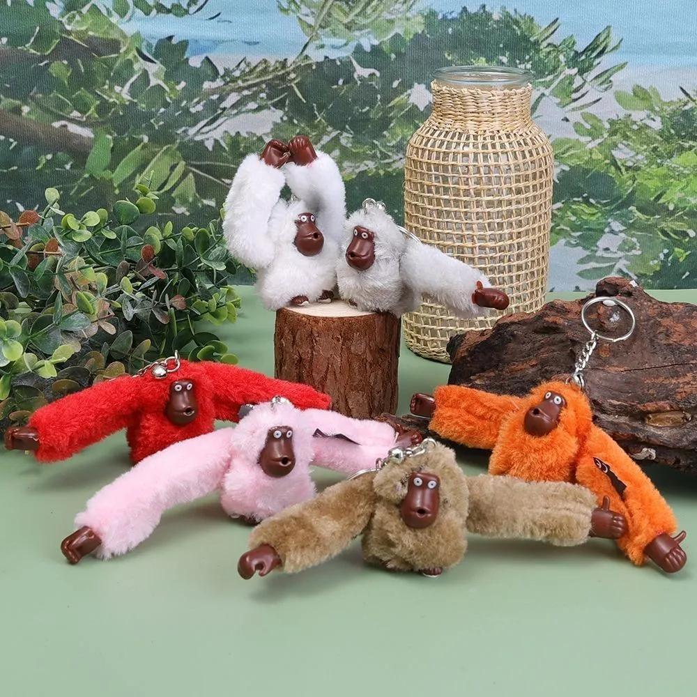 Chaveiro de Macaco de Pelúcia Fofo Pingente de Mochila Gorila Animal de Braços Longos Pingentes de Bolsa Decoração de Chaveiro Presentes de Aniversário para Adultos e Crianças