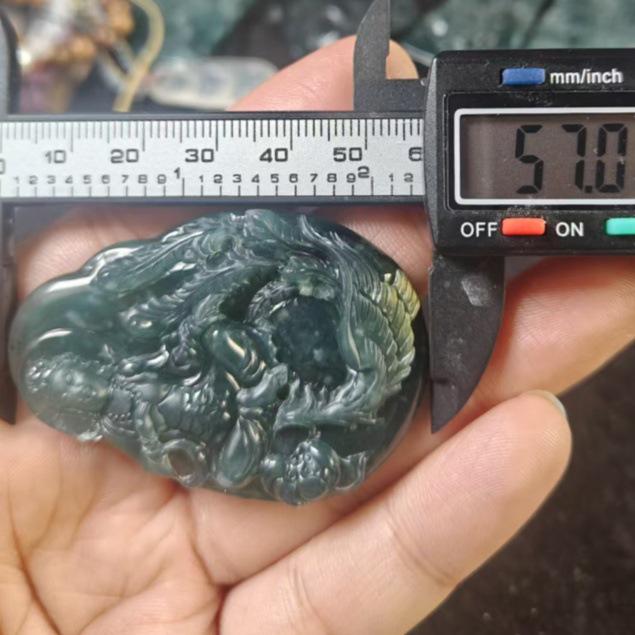 Phoenix Guanyin Jade Pendant A-Grade Natural Wear for Men & Women