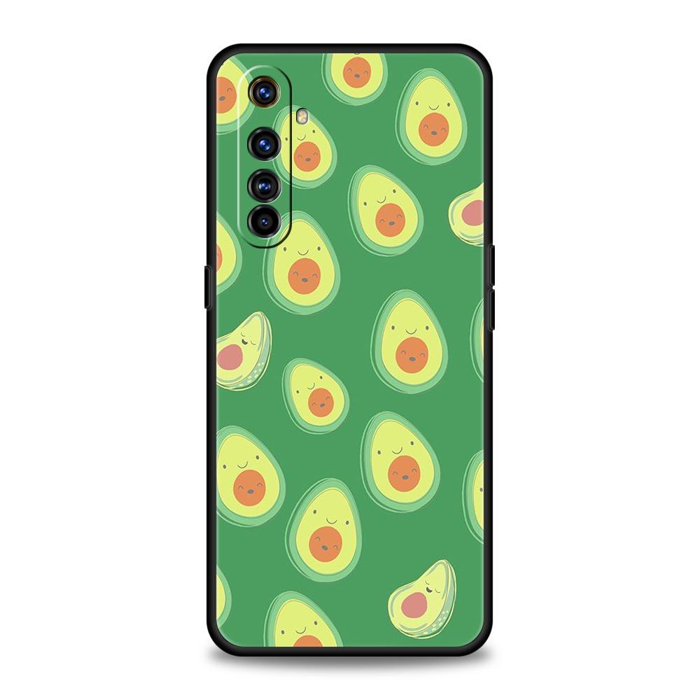 Cute Avocado Soft TPU For Realme 13 12 11 10 9 Pro Plus GT3 GT2 C21 C25 C35 C53 C55 C67 Pro 5G Phone Case Cover Fundas Capas Bag
