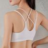 Women's Spring and Summer Seamless Elastic Cross Back Cami Bra Wireless Sleep Yoga Bralette Running and Fitness Sports Bra