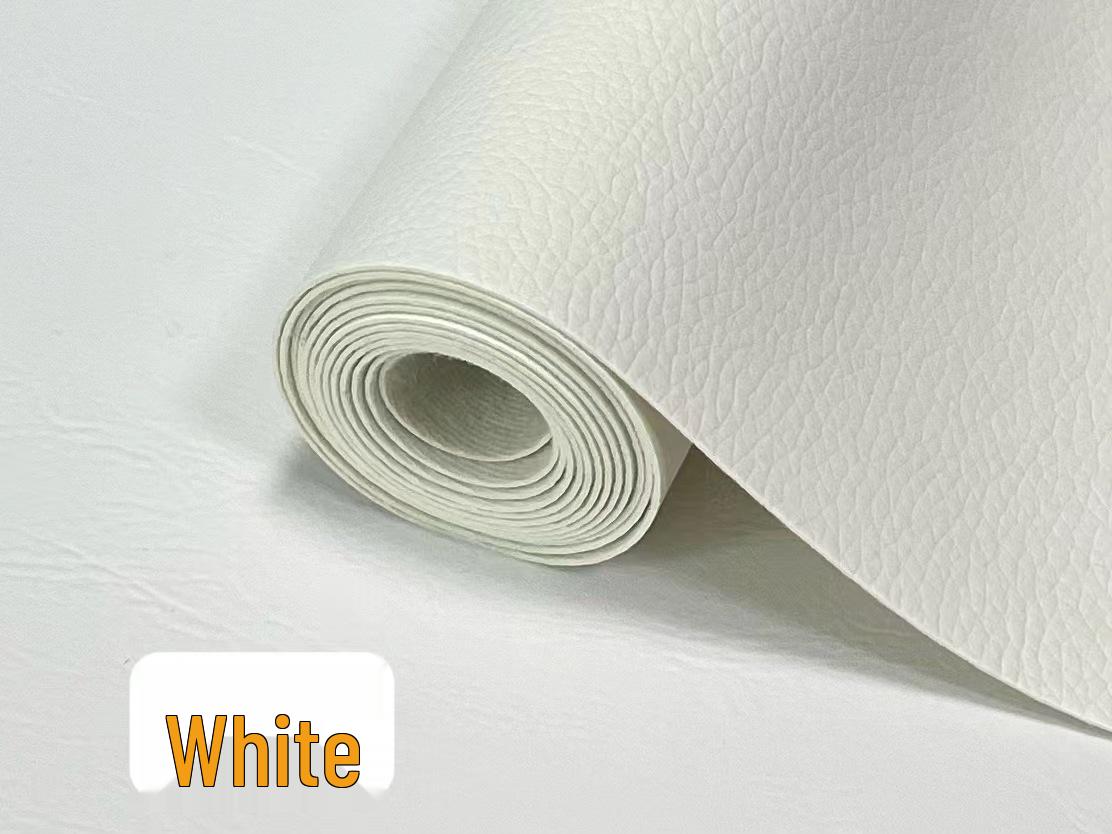 

Утолщенная самоклеящаяся заплатка из ПУ кожи с тиснением «личи» для диванов, кроватей и автомобильных салонов 100cm x 137cm белый