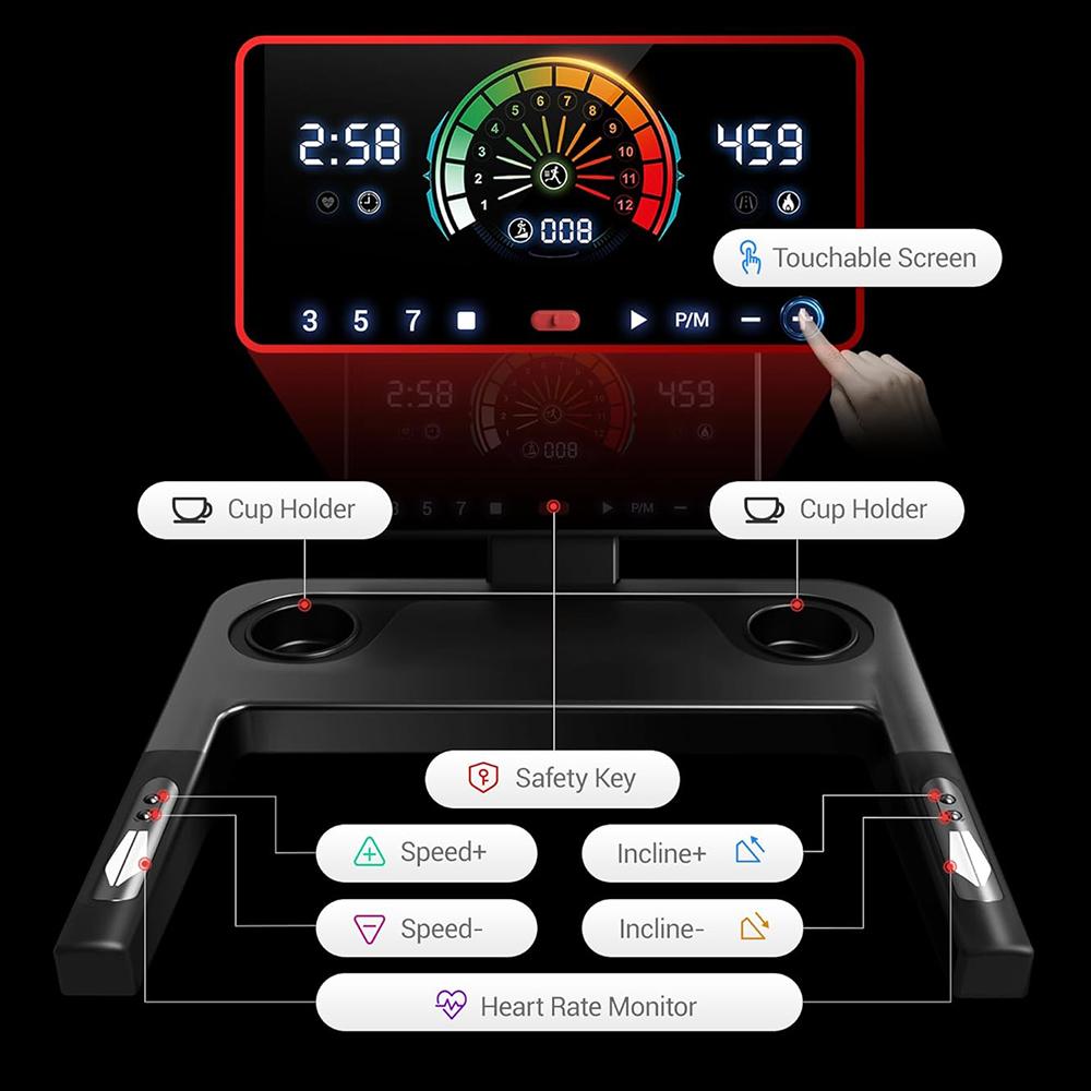 ROBORE L20 Treadmill with 15% Adjustable Incline